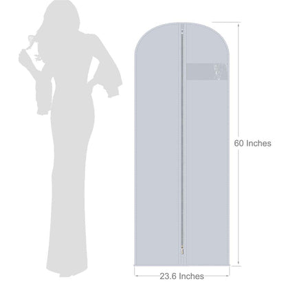 Mr Hsiung & Mrs Yin 60 Inches Long Suit Covers for Men and Women, 3PCS Foldable Garment Bag, Anti-moth Dress Bags Covers Long