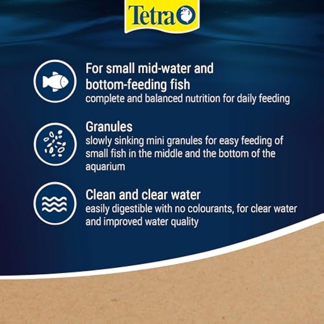 Tetra Prima Fish Food Mini Granules, Complete Food for Small Mid-Water and Bottom-Feeding Fish, 100 ml