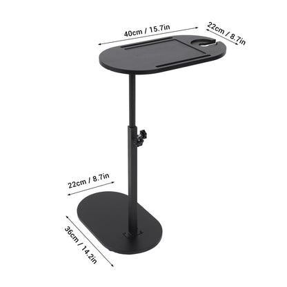 Ejoyous C-Shaped Side Table, Adjustable Height, 360 Degree Rotation, Wooden Coffee Table for Living Room, Bedroom, Bathroom, Sofa Side Bedside Table