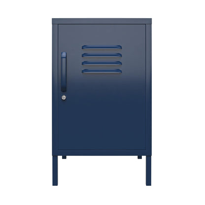 DHP Furniture Bradford Metal Locker End Table Navy, 39x37x68cm (DxWxH)