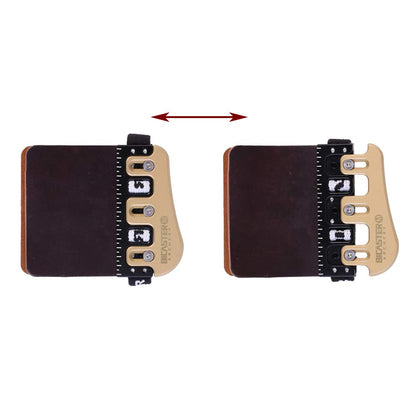 BICASTER Barebow Finger Tabs Cordovan Leather + Brass Finger Guards String Walking Right Hand (Large)