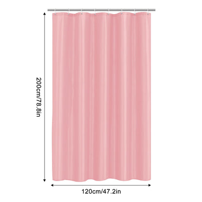 LUKDUNG 120 x 200 cm Polyester Textile Shower Curtain Anti-Mould for Bathroom, Curtain for Bathtub Shower Made of Fabric Waterproof Washable Shower