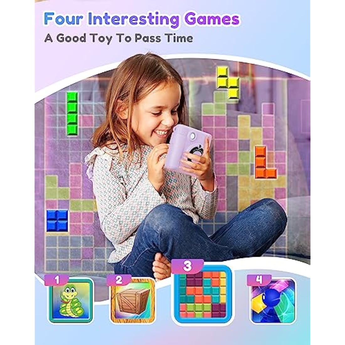 YORKOO Kids Camera for Girls Boys, Instant Camera for Kids with Print Photo Paper, 1080P HD Digital Camera Toy, Birthday Gifts for 3 4 5 6 7 8 9 10 Years Old Girl, Video Recorder, 32GB SD Card