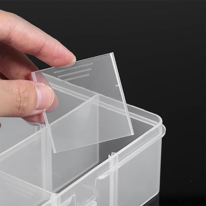 24 Grids Clear Storage Box with Compartment, Plastic Jewellery Organiser Box for Washi Tapes, Craft, Beads, Jewelry, Small Parts