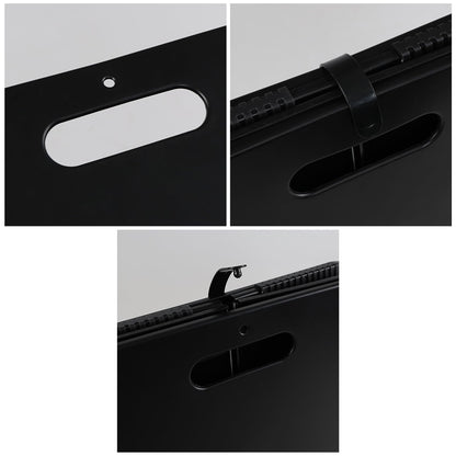 Dehouse 4 Pack Plastic Collapsible Storage Cube Boxes with Handle, Foldable Square Storage Unit Box, Black