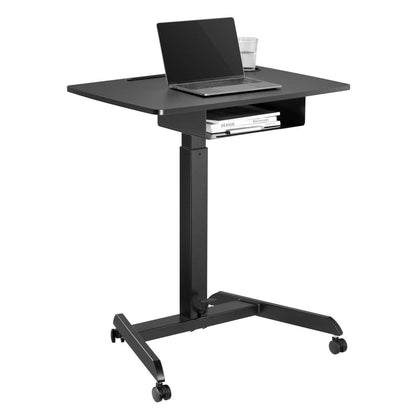 Maclean MC-903 Höhenverstellbarer Laptoptisch mit Rollen und mit Einer Schublade Sitz-steh-Schreibtisch Höhenverstellbar bis max. 113cm max. 8kg
