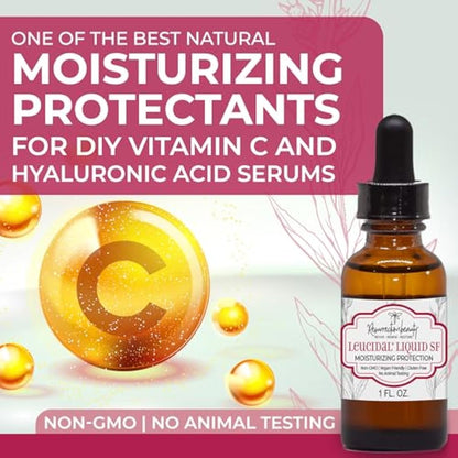 RESURRECTIONbeauty Leucidal Liquid SF Natural Moisturizing Antimicrobial Ingredient for Homemade Hyaluronic Acid Serums and Other Cosmetics 1 oz.