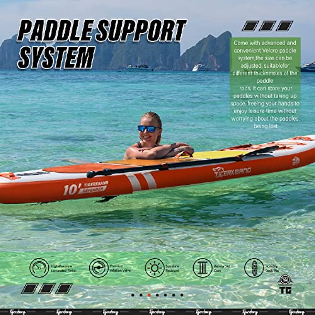 TIGERXBANG Stand Up Paddle Boards 10'6" x 32" x 6"丨10' x 31" x 6" with Premium SUP Board Accessories, Inflatable Paddle Boards for Adults/Kids Stand Up PaddleBoarding