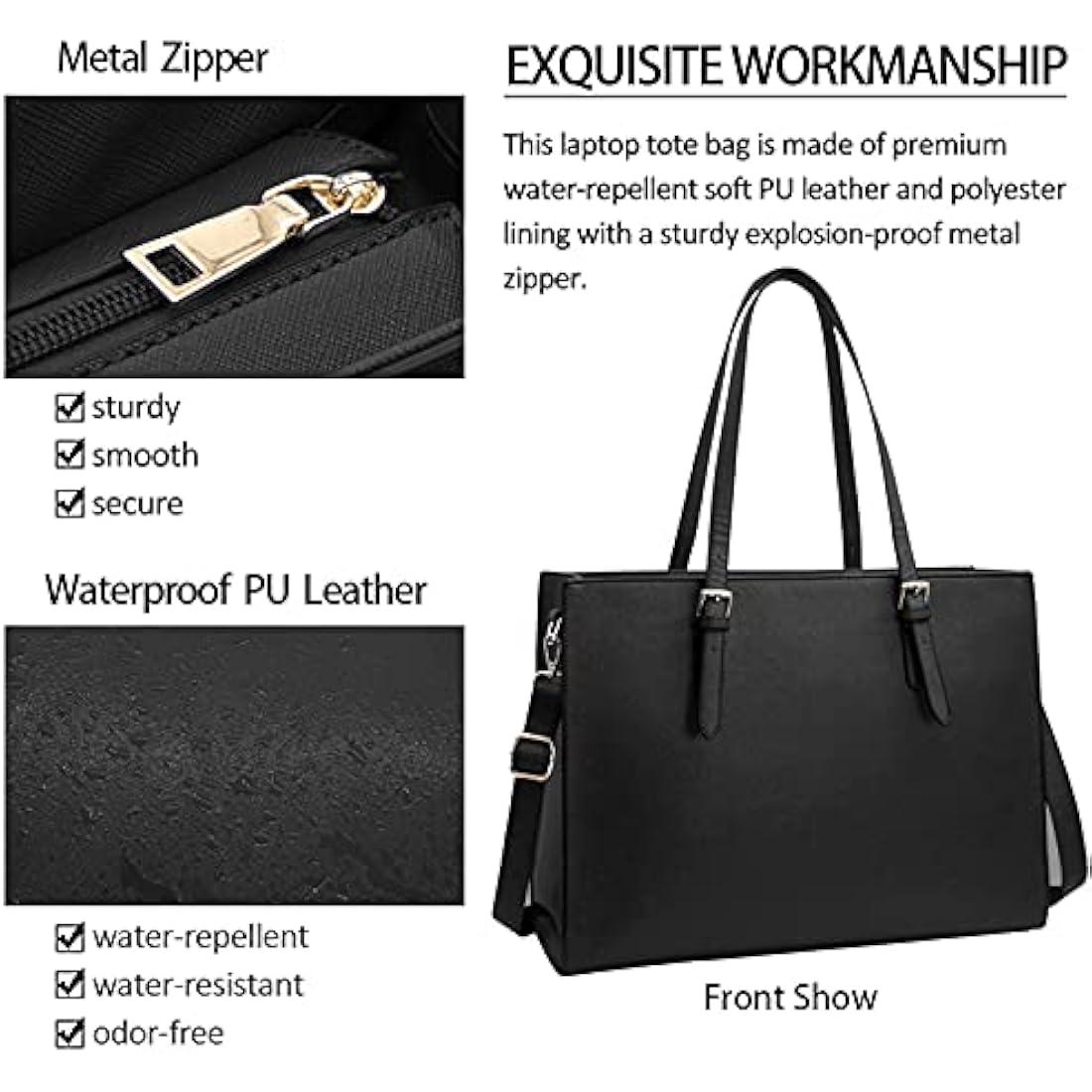 NUBILY Laptop Bags for Women 15.6 inch Large Tote Bag Ladies Handbag Business Work Bag