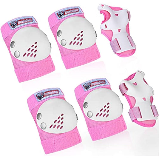 Youth/Kids Knee Pads Elbow Pad Wrist Guards Protective Gear Set for 3-15 Years Child Roller Skates Skateboard Inline Rollerblading Cycling BMX Bike Skating Scooter Riding and Other Outdoor Sports