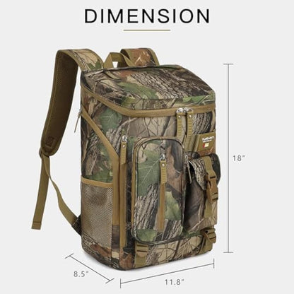 TUGUAN 30L Cooler Backpack 36 Cans Insulated Cool Bag Rucksack Leak Proof Picnic Backpack Men for Lunch Work Thermal Rucksack Women for Travel Camping Beach