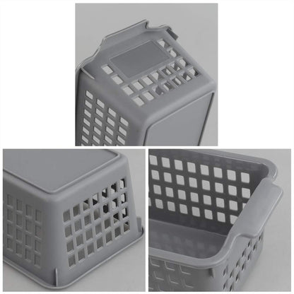 Yarebest 3-pack Small Plastic Storage Basket, Slim Organizer Baskets