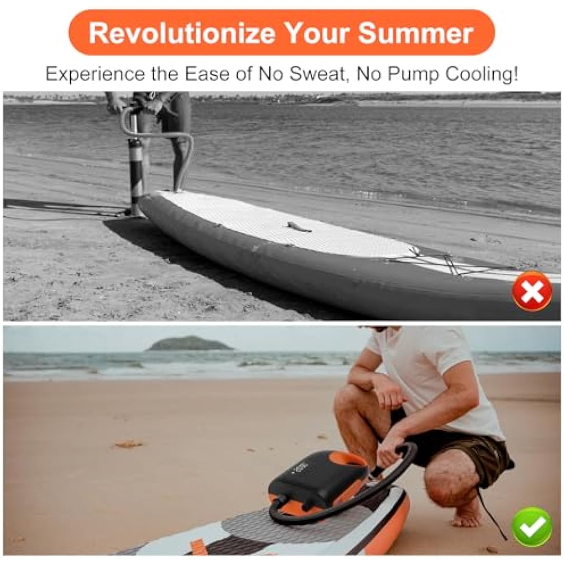 ChicDwell SUP Electric Pump 20PSI, Portable Paddle Board Pump with Auto-Stop & Digital Display, 12V DC Car Connector, Fast Inflation for Paddle Boards, Boats, Air Tents, Awnings & More