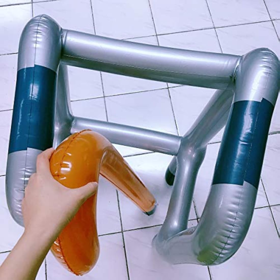 JZK Inflatable Zimmer frame walking stick toy, joke present for 50th 60th 70th 80th 90th birthday party fun gift retirement party decorations accessory