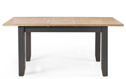 Julian Bowen Bordeaux Extending Dining Table,Dark Grey&Oak - H78xW180xD90cm