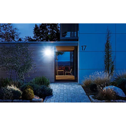 Steinel LED Spotlight XLED Home 2 S Black, Adjustable Floodlight, Exterior Light, 13.7 W, 180° Motion Sensor Spotlight for Garden, Patio Garage or Warehouse