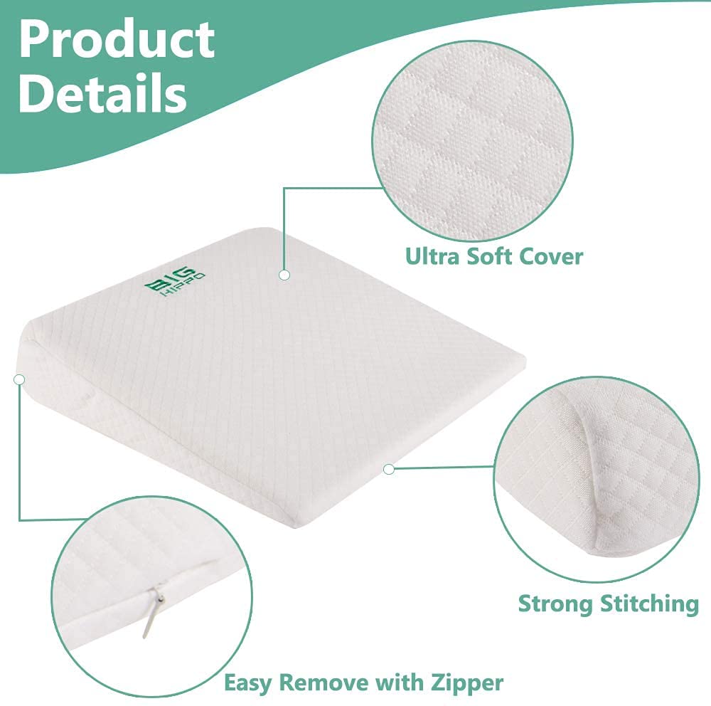 Big Hippo Memory Foam Seat Cushion - U-Shaped Tailbone & Sciatica Pain Relief Chair Pad for Posture Correction