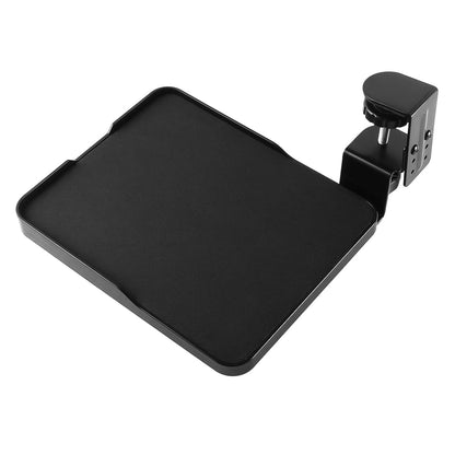 Laroal Mouse Tray Clip Under Desk Mouse Platform Clip Slide Out Ergonomic Mouse Tray Extender Slide Out Black