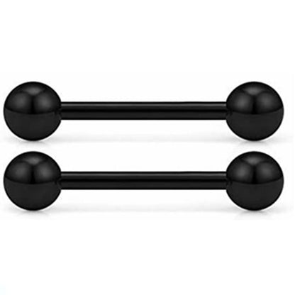 Black Full Drill Ball Straight Wings Heart Shaped Body Piercing Jewelry