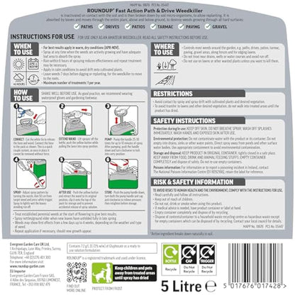 Roundup Path Weedkiller 5 Litre Pump 'N Go, Ready to Use