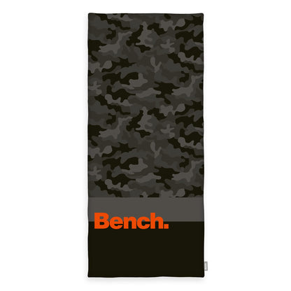 Herding Bench Nature Inspired Beach and Sauna Towel, 80 x 180 cm, 100% Cotton, Velour, with Hanger, Colour: Grey camouflage pattern, item no.