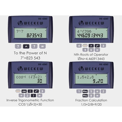 WECKEW Scientific Calculator, Engineering Scientific Calculator with 240 Function 2-Line LCD Display - Suitable for School Students, Teachers and Business Use (Navy blue)