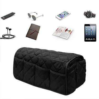 DZOZO Sofa Armrest Organizer Arm Rest Organiser Hanging Sofa Caddy Storage Bag TV Remote Control Holder Chair Tidy Couch Arm Rest Storage Bag Couch