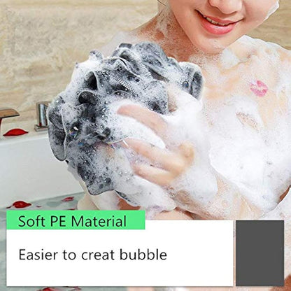 3 Pack Bath Shower Sponge JollyJelly Mesh Bath Loofahs Body Scrubber Brush for Women Men Exfoliate Skin Clean Soothe Skin (60g/PCS)