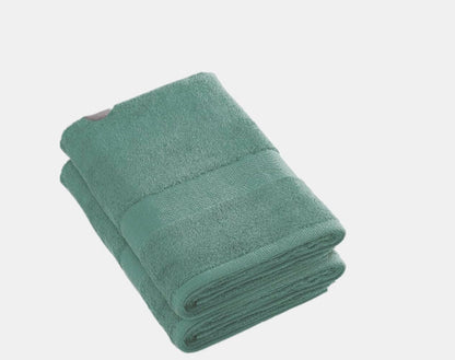 Pure Cotton - Set of 2 Bath Sheets - Terry Cotton - Soft to the Touch - Standard 100 by Oeko-TEX - Washable at 40°C - 2 x 70 x 140 cm - Bottle Green