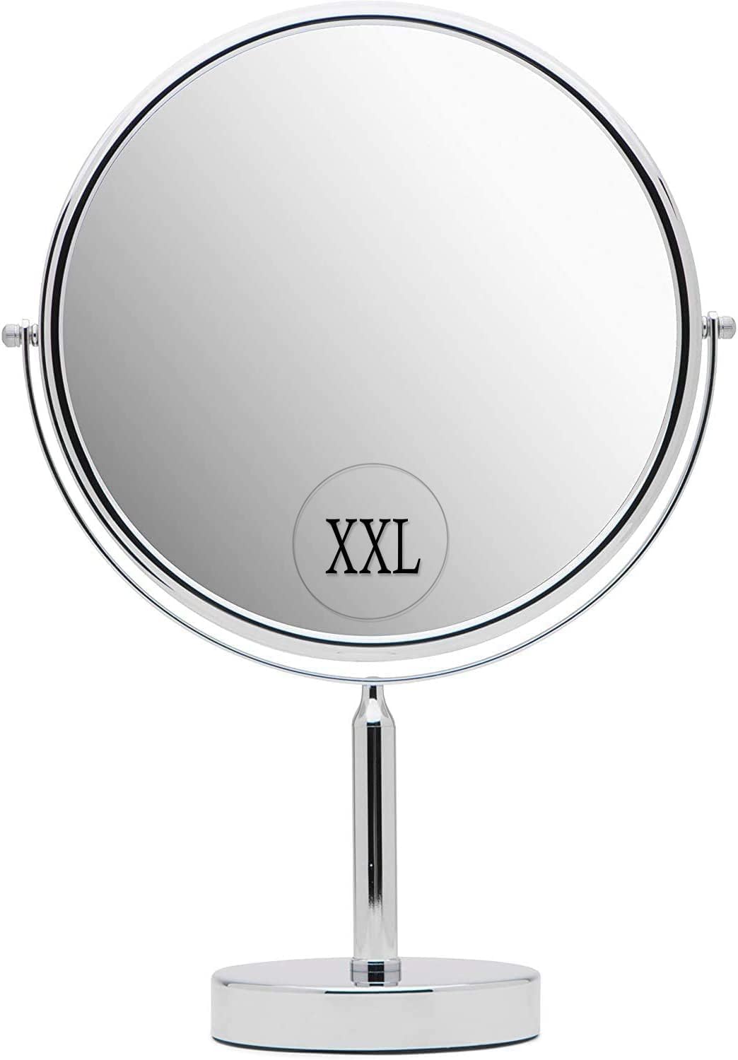 MIRRORVANA XXLarge 3X Magnifying Makeup Mirror on Stand for Dressing Table, Desk and Bathroom & Bedroom Vanity, Double Sided 3X/1X Magnification,