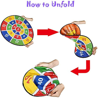 Tuko 26'' Large Dart Board Game Set for Kids with 9 Sticky Balls, Indoor Outdoor Fun Party Favor Toy for Boys Girls (BG0221212)