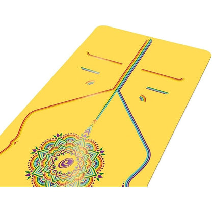 Liforme Printed Yoga Mat Collection - Free Yoga Bag, Patented Alignment System, Warrior-like Grip, Non-Slip, Eco-friendly, Sweat-resistant, Long, Wide and Thick for Comfort
