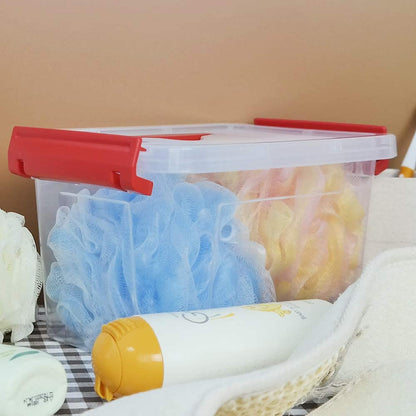 Kiddream 3 Liter Plastic Small Boxes, Clear Storage Boxes with Lids Set of 6