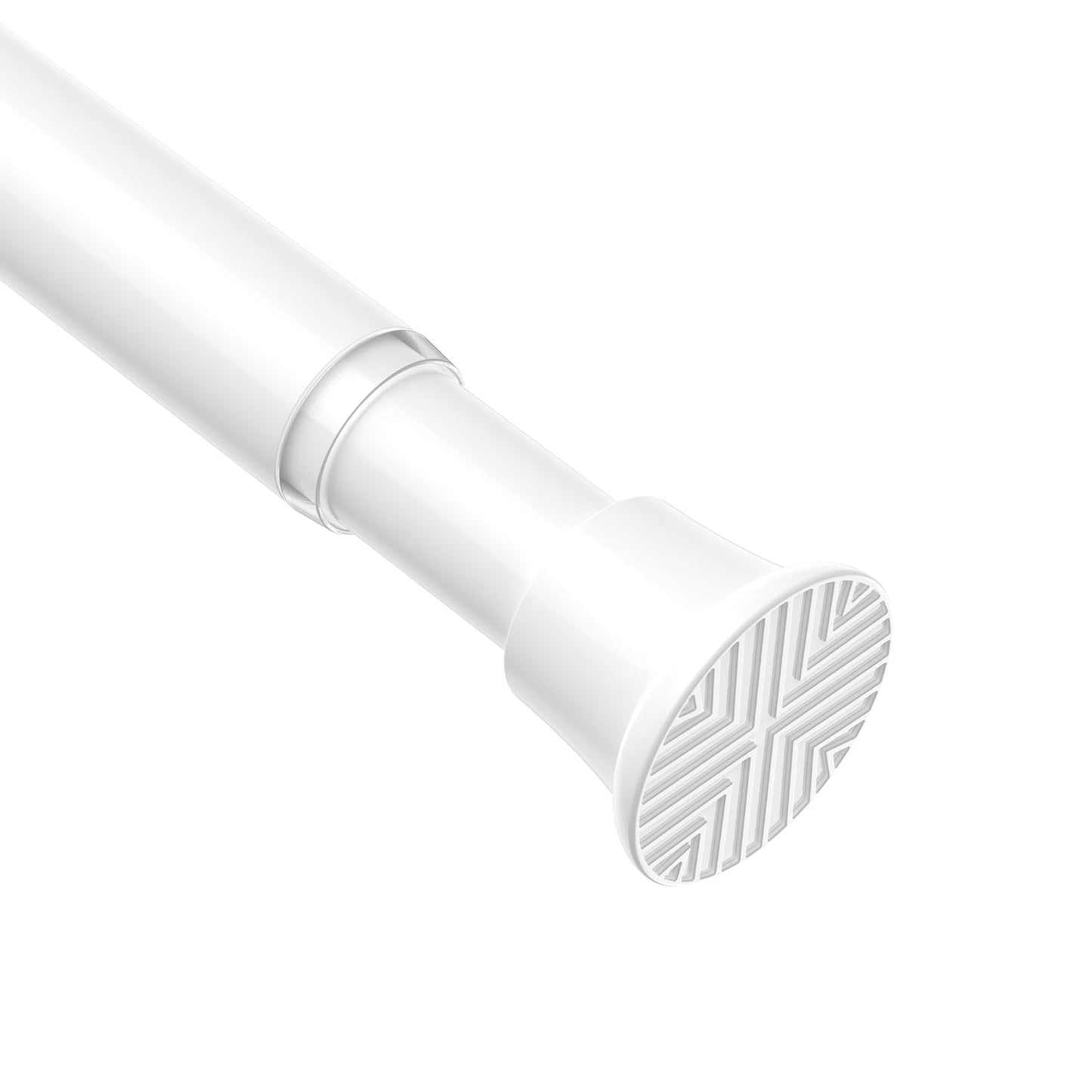 Zipglo 1pc Shower Curtain Pole 77-159m, White Extendable Curtain Poles Adjustable Tension Rods for Curtains Telescopic Curtain Poles No Drill Tension