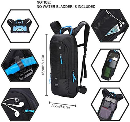 Arvano Bike Backpack, Breathable Cycling Backpack Mountain Bicycle Rucksack, 6L Mini Lightweight Biking Daypack Ski Rucksack Sport Bags Gift for Skiing Mtb Running Hiking Camping Trekking