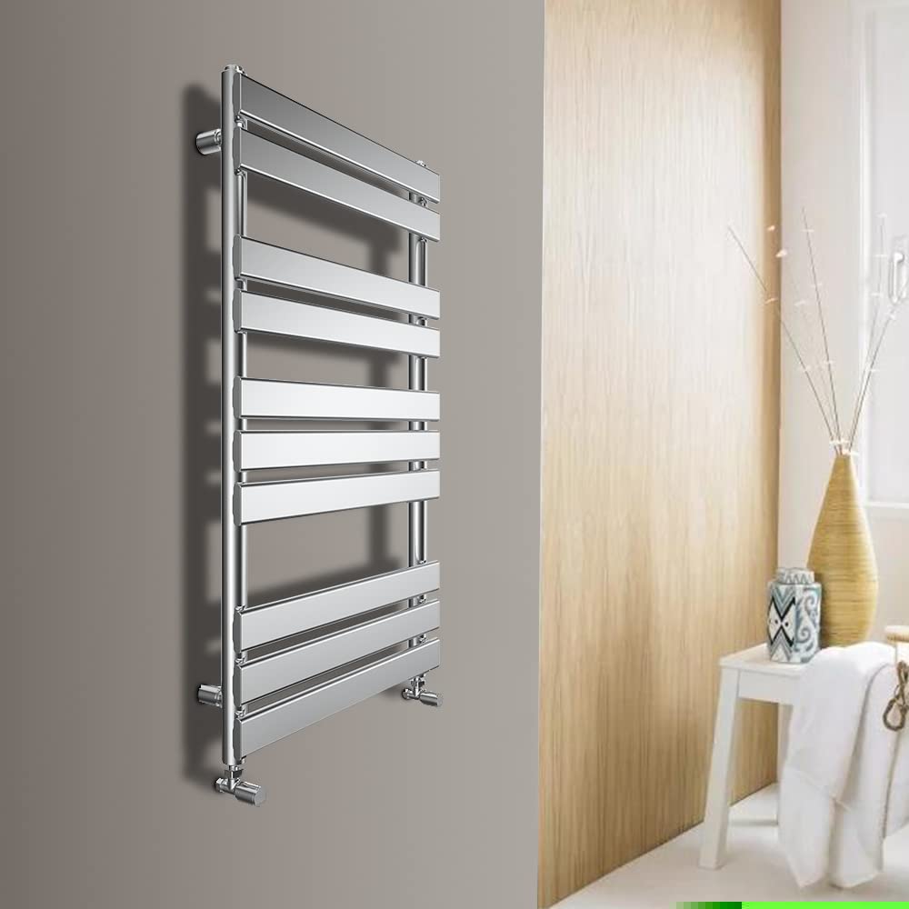 Warmehaus Flat Panel Heated Towel Rail Bathroom Radiator Chrome 1000x600mm