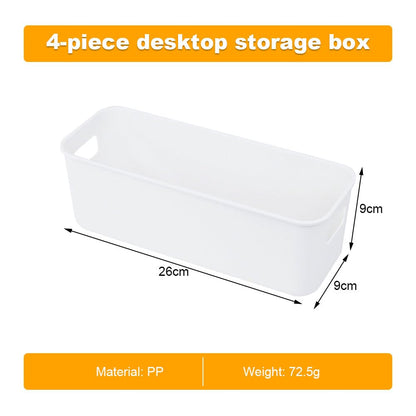 GmeDhc 4 Pack Plastic Storage Box, Storage Basket