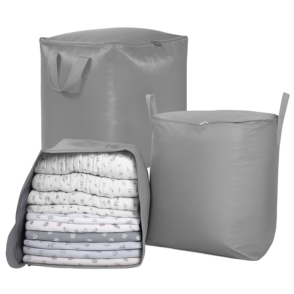 3-Pack 240l Large Moving Bags – Heavy Duty Waterproof Removal Bag with Double Zip Pulls,Ideal for Moving, College Dorms, Loft Storage