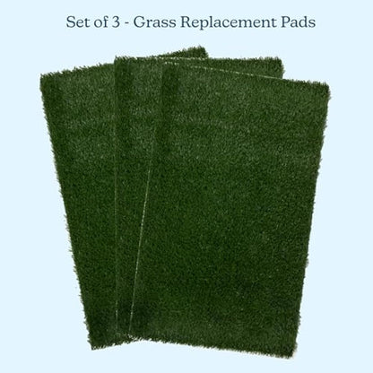 Artificial Grass Puppy Pee Pad for Dogs and Small Pets - 20x25 Reusable 3-Layer Training Potty Pad with Tray - Dog Housebreaking Supplies by PETMAKER,Green