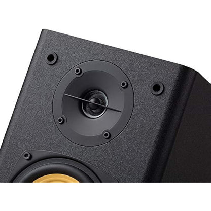 Edifier R1000T4 Active 2.0 Powered Bookshelf Speaker System For TV, PC, Laptop, Computer - 24W Total Power Output - 4" Bass Driver - Black