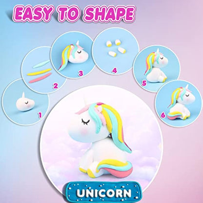Air Dry Clay 27 Colours, Modelling Clay for Kids, DIY Molding Magic Clay for with Tools, Soft & Ultra Light, Toys Gifts for Age 3 4 5 6 7 8+ Years Old Boys Girls Kids
