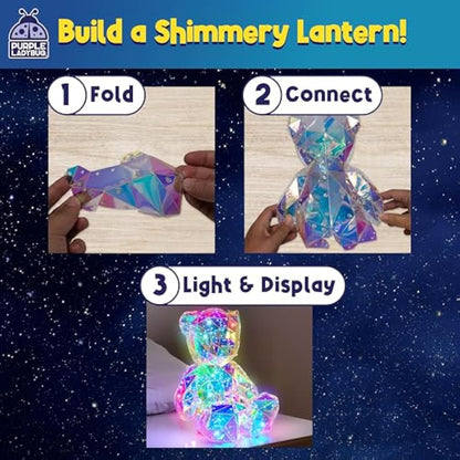 PURPLE LADYBUG Prismic Make Your Own 3D Light Up Bear Craft Kit - Girls Birthday Presents, Great Gifts for 12 Year Olds Girls, Tween Girls Gifts, Teenage Girls Gifts Age 13, Gifts for Teenage Girls