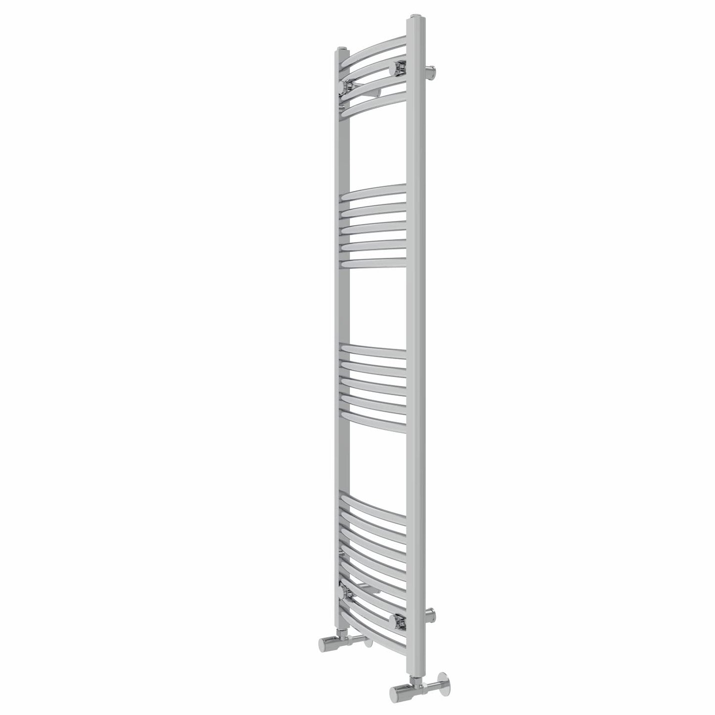Warmehaus Modern Bathroom Heated Towel Rail 1400x400mm Curved Chrome