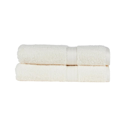 Christy Renaissance 2 Bath Towels Set | Parchment Off-White | 100% Egyptian Cotton Pile | Luxuriously Soft and Super Absorbent | 675 GSM