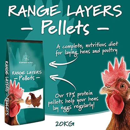 Copdock Mill Range Layers Pellets Chicken Feed 5kg – Food for Hens and Laying Poultry, Ducks, Geese, Bantams – 100% Natural Pellets
