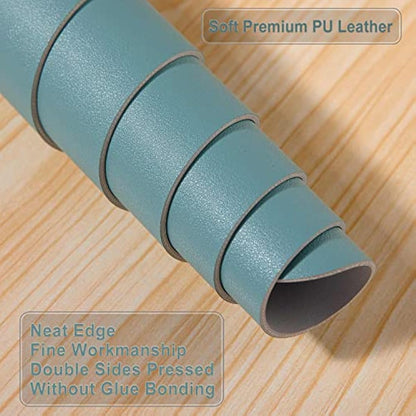 Desk Pad Large, Desk Mat, Extended Mouse Mat, Mouse Pad L, Desk Blotter, DOBAOJIA Laptop Pad Writing Pad for Office/Home, Dual-Side Use PU Leather Waterproof 35.4" X 16.9"(Greyish Green/Grey)