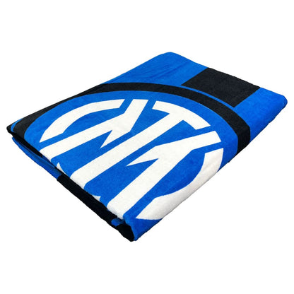 Inter Terry Beach Towel, 90 x 170, Logo, 100% Cotton, Official Product, Graphic Nerazzurri