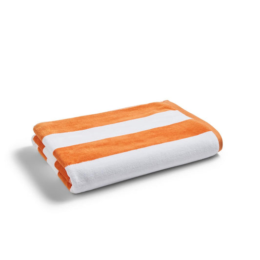 Christy Cabana Stripe Beach Towel | Extra Large | Sand Free | 100% Cotton | Luxury Super Soft Velour Front | Quick Dry Towelling Rear