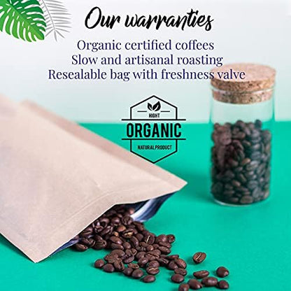 Organic Coffee beans | Arabica Whole Beans 4x250g | Hand-roasted | Coffee Gift Idea