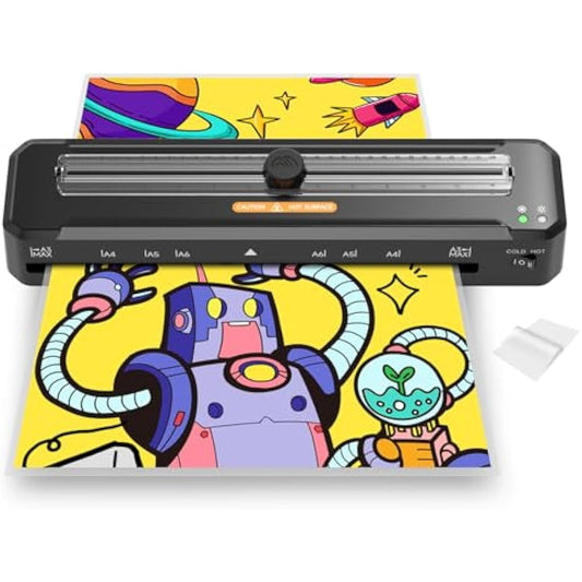Laminator A3 with Paper Trimmer and Laminating Pouches, Anti-Jam Technolog | Thermal and Cold Large Laminator Machine, 90s Fast Preheat Laminating Machines for A3/A4/A5/A6 Home Office School Use